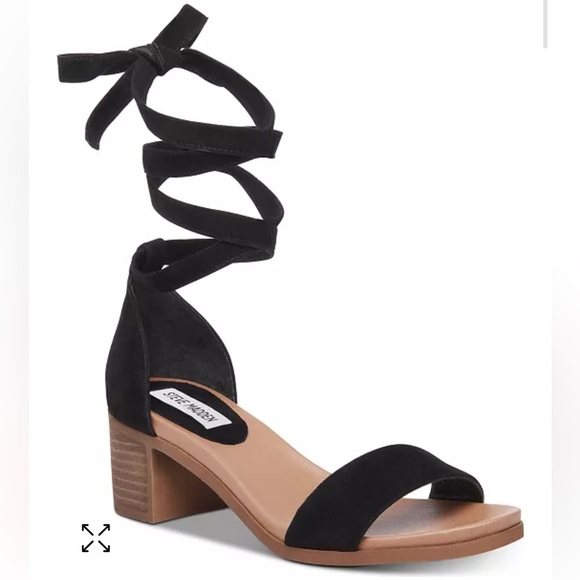 Steve Madden Shoes - Steve Madden Adrianne Adjust Tie-Up Sandals Leather Upper Size 8.5M Black